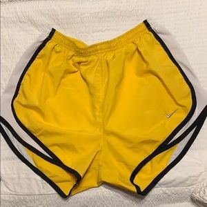 Nike running shorts, yellow size Medium.
